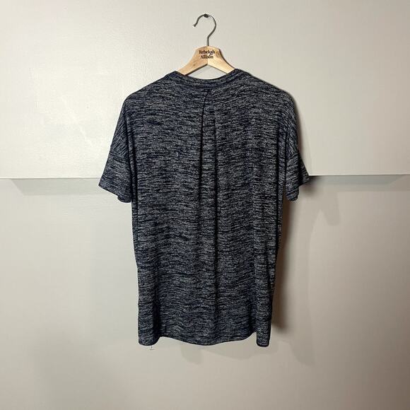 Rag & Bone Gray & Blue Space Dye Oversized Tee w/ Large Pocket Women's XS - Picture 9 of 11
